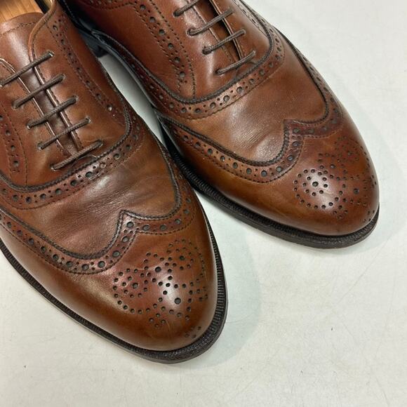 VERY GOOD Cole Haan Oxford Wingtip Cap Toe Bal Brogue Brown Made in USA 9 main image 10